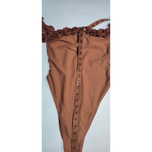 SAME LOS ANGELES One-Piece Swimsuit Womens Size Medium Rose Off Shoulder - Picture 10 of 16